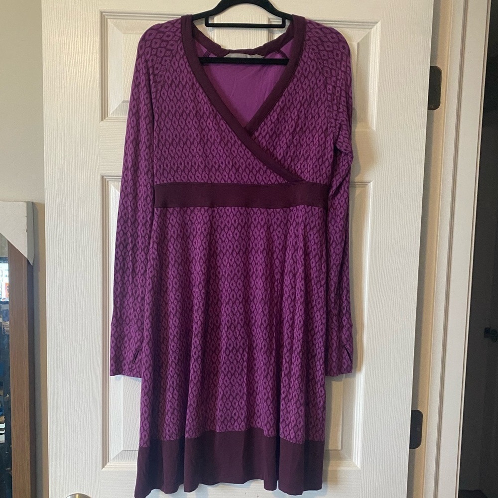 Athleta Surplice Faux‎ Wrap Dress Jersey Knit Size S